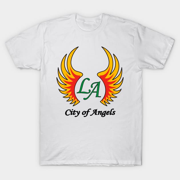 Los Angeles, the city of angels T-Shirt by denip